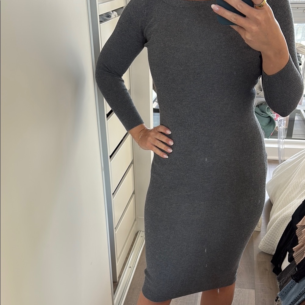 Elegant Gray Women's Dress